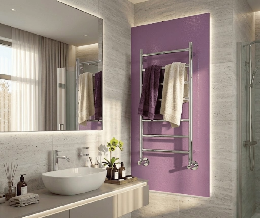 Phuket Stainless Steel Towel Rail 400x800 Mirror Polished - 1
