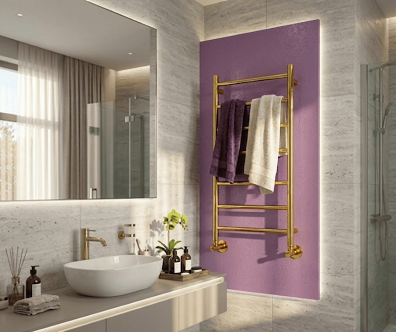 Phuket Stainless Steel Towel Rail 500x800 Gold 