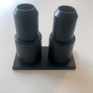 Pipe Sleeve Double with Spring Aluminum Noir - 1