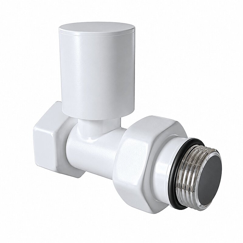 Radiator Valve 1/2'' Blanc Straight (Metal Head)