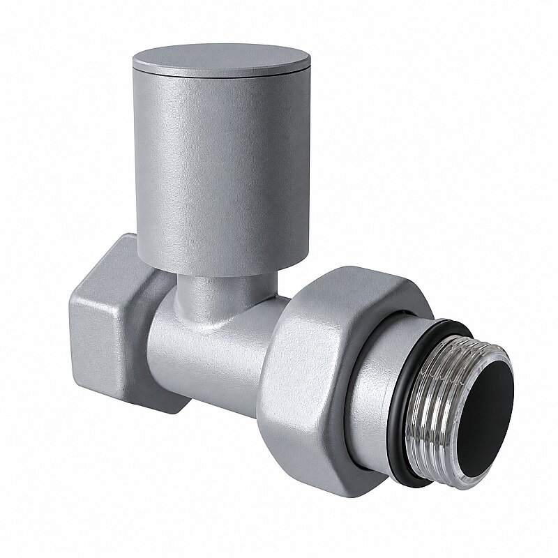 Radiator Valve 1/2'' Texture Gris Straight (Metal Head)