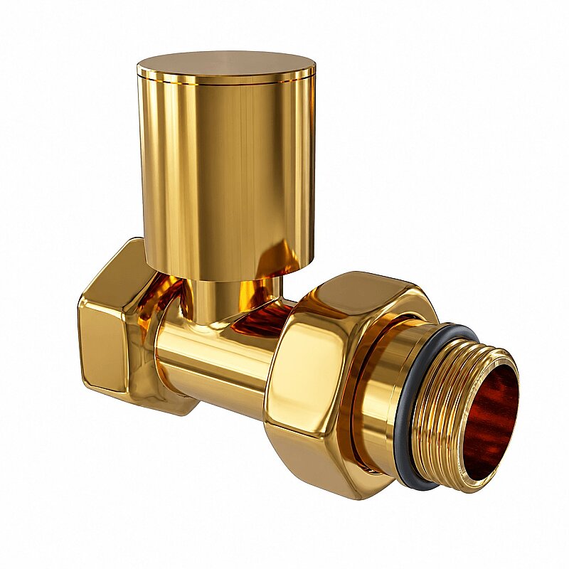 Radiator Valve 1/2'' Gold Straight (Metal Head)
