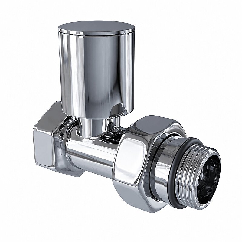 Radyatör Vanası 1/2'' Krom Düz (Metal Volanlı)