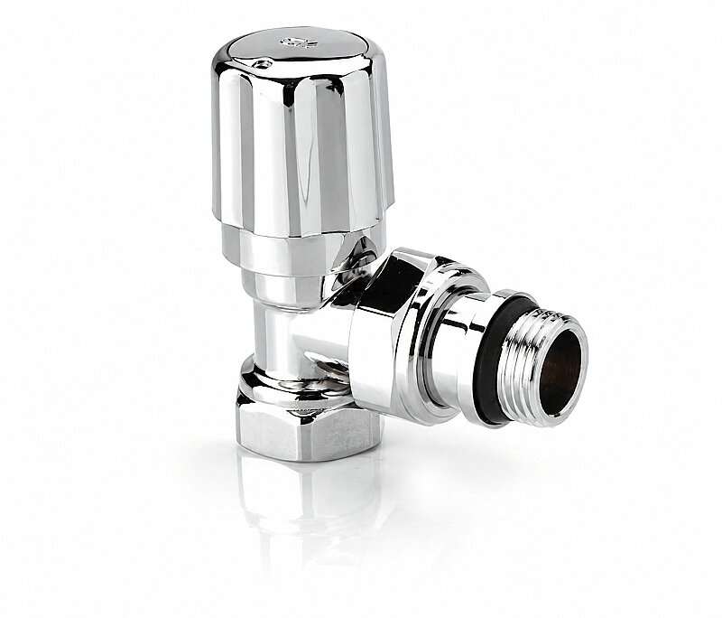 Radyatör Vanası 1/2'' Krom Köşe (Plastik Volanlı)