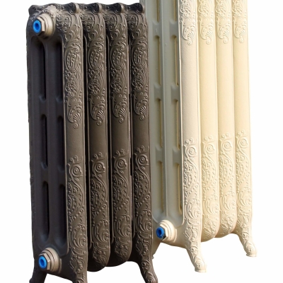 Retro Extrémité à pied de radiateur en fonte 3 Colonne  950x988 Apprêt