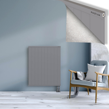 Rio Dekoratif Alüminyum Radyatör 1000x1004 Gri Alt Sağ 50mm