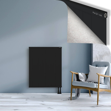 Rio Dekoratif Alüminyum Radyatör 1000x1004 Siyah Alt Sağ 50mm