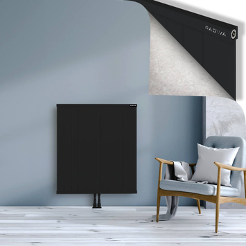 Rio Dekoratif Alüminyum Radyatör 1000x1104 Siyah Alt Orta 50mm