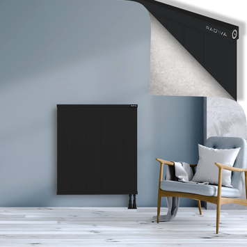 Rio Dekoratif Alüminyum Radyatör 1000x1104 Siyah Alt Sağ 50mm