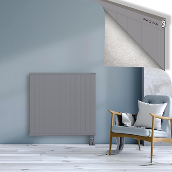 Rio Dekoratif Alüminyum Radyatör 1000x1304 Gri Alt Sağ 50mm