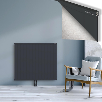 Rio Dekoratif Alüminyum Radyatör 1000x1404 Koyu Antrasit Alt Orta 50mm