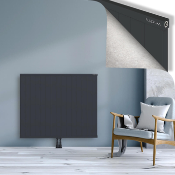 Rio Dekoratif Alüminyum Radyatör 1000x1504 Koyu Antrasit Alt Orta 50mm