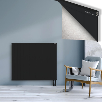 Rio Dekoratif Alüminyum Radyatör 1000x1504 Siyah Alt Sağ 50mm