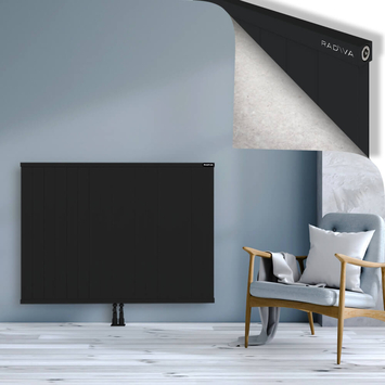 Rio Dekoratif Alüminyum Radyatör 1000x1704 Siyah Alt Orta 50mm