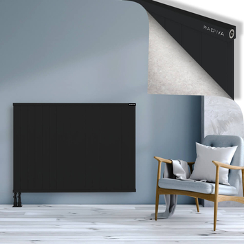 Rio Dekoratif Alüminyum Radyatör 1000x1704 Siyah Alt Sol 50mm