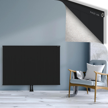 Rio Dekoratif Alüminyum Radyatör 1000x1804 Siyah Alt Orta 50mm