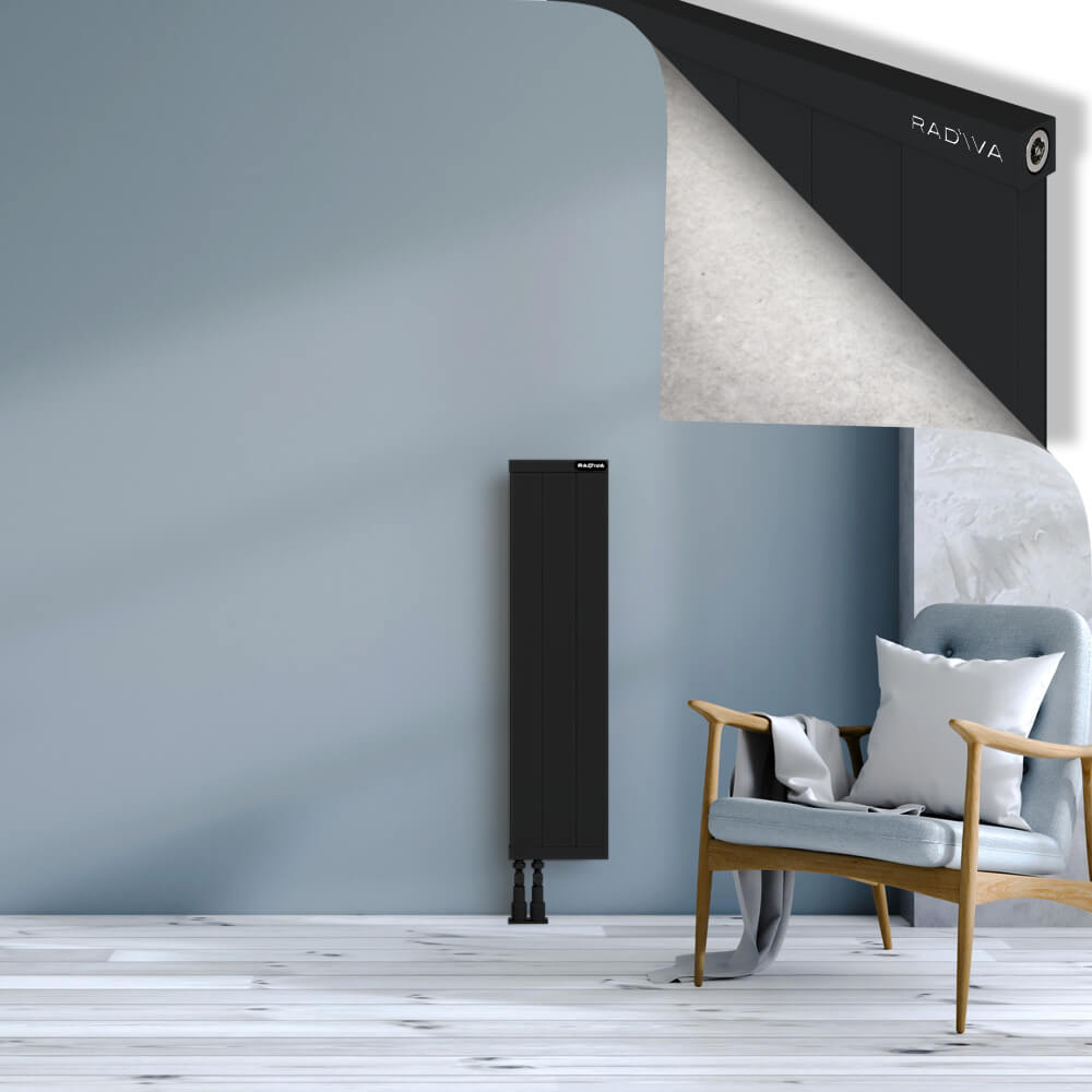 Rio Dekoratif Alüminyum Radyatör 1000x304 Siyah - 4