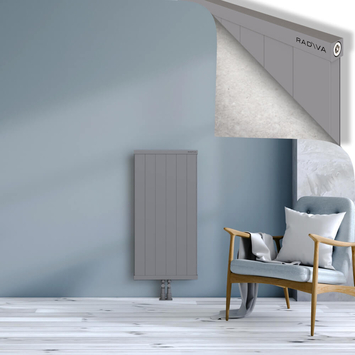 Rio Dekoratif Alüminyum Radyatör 1000x604 Gri Alt Orta 50mm