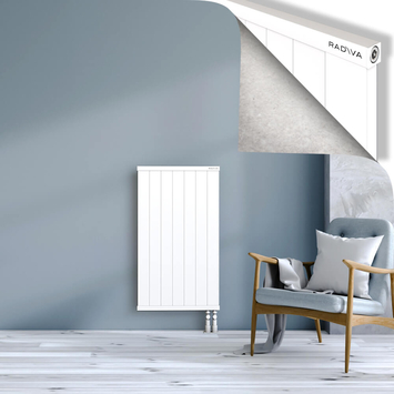 Rio Dekoratif Alüminyum Radyatör 1000x704 Beyaz Alt Sağ 50mm