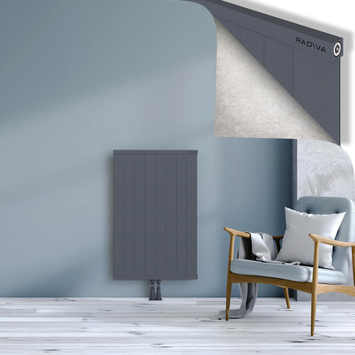 Rio Dekoratif Alüminyum Radyatör 1000x804 Antrasit Alt Orta 50mm
