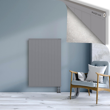 Rio Dekoratif Alüminyum Radyatör 1200x1004 Gri Alt Sağ 50mm