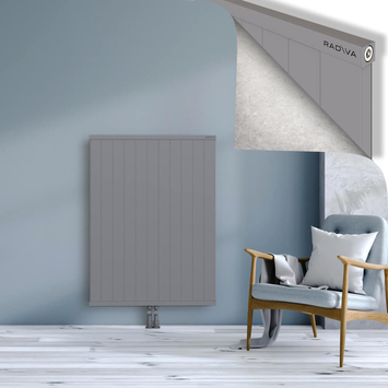 Rio Dekoratif Alüminyum Radyatör 1200x1104 Gri Alt Orta 50mm