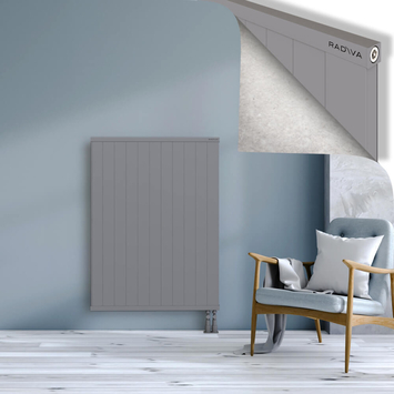 Rio Dekoratif Alüminyum Radyatör 1200x1104 Gri Alt Sağ 50mm