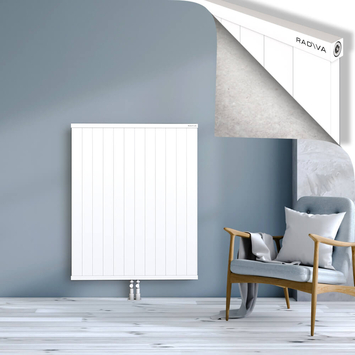 Rio Dekoratif Alüminyum Radyatör 1200x1204 Beyaz Alt Orta 50mm