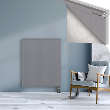 Rio Dekoratif Alüminyum Radyatör 1200x1204 Gri Alt Sağ 50mm