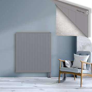 Rio Dekoratif Alüminyum Radyatör 1200x1304 Gri Alt Sağ 50mm