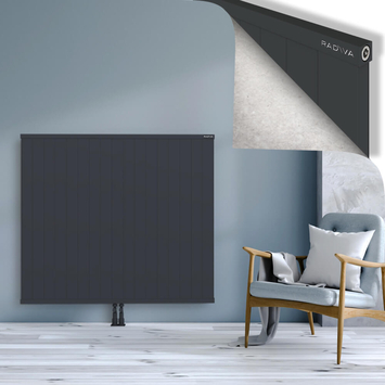 Rio Dekoratif Alüminyum Radyatör 1200x1704 Koyu Antrasit Alt Orta 50mm