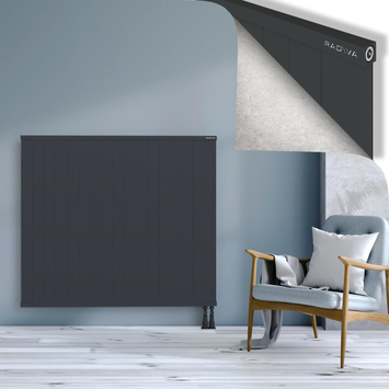 Rio Dekoratif Alüminyum Radyatör 1200x1704 Koyu Antrasit Alt Sağ 50mm