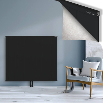 Rio Dekoratif Alüminyum Radyatör 1200x1704 Siyah Alt Orta 50mm