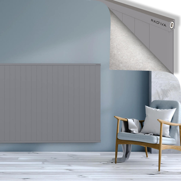 Rio Dekoratif Alüminyum Radyatör 1200x2304 Gri Alt Sol 50mm