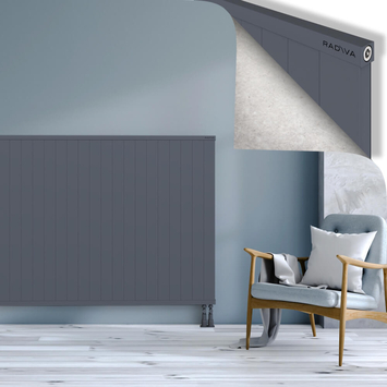 Rio Dekoratif Alüminyum Radyatör 1200x2804 Antrasit Alt Sağ 50mm