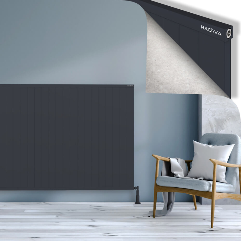 Rio Dekoratif Alüminyum Radyatör 1200x2804 Koyu Antrasit