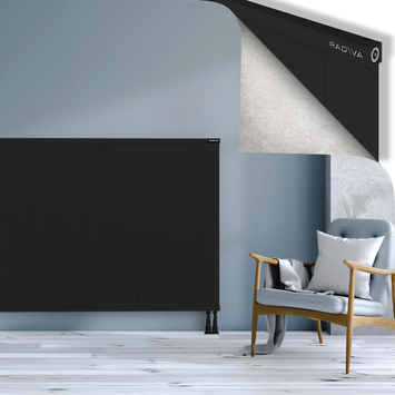 Rio Dekoratif Alüminyum Radyatör 1200x3004 Siyah Alt Sağ 50mm