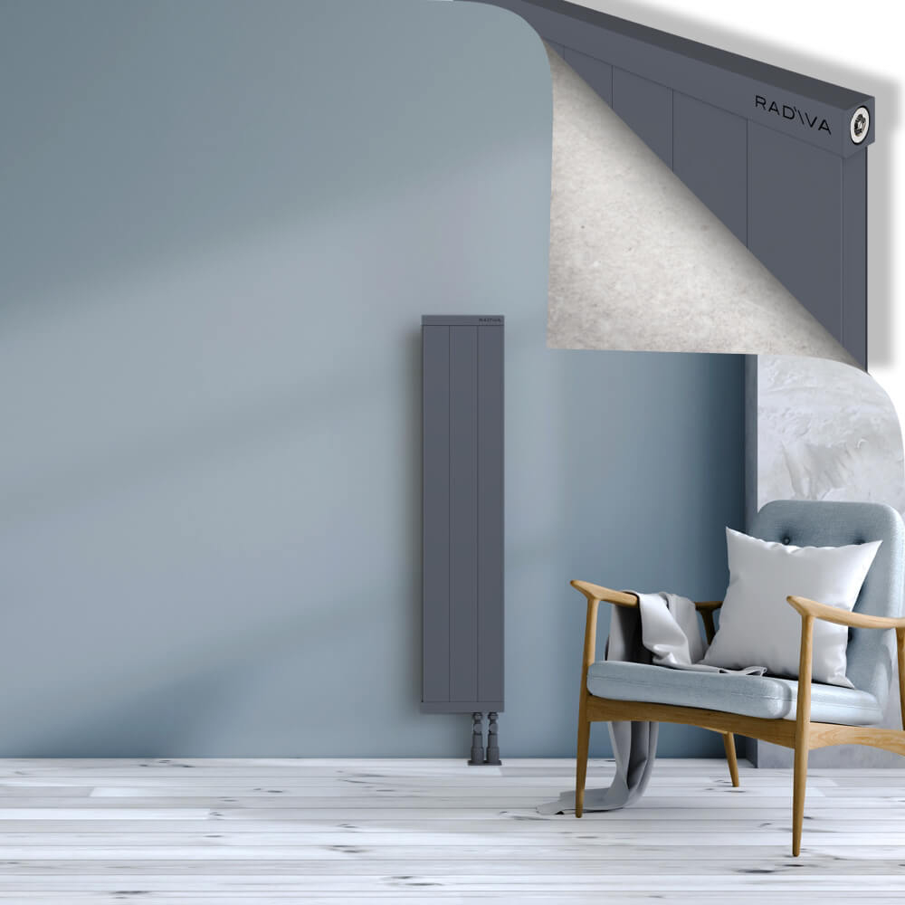 Rio Dekoratif Alüminyum Radyatör 1200x304 Antrasit - 3