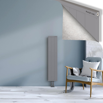 Rio Dekoratif Alüminyum Radyatör 1200x304 Gri Alt Orta 50mm