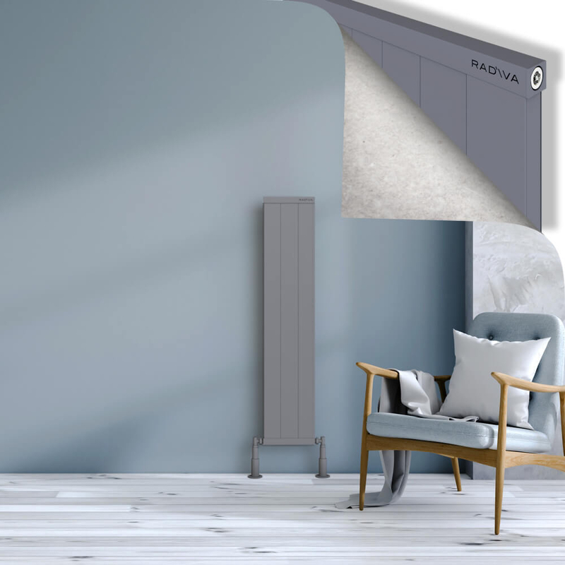 Rio Dekoratif Alüminyum Radyatör 1200x304 Gri