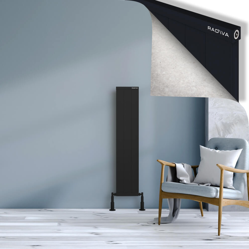 Rio Dekoratif Alüminyum Radyatör 1200x304 Siyah 