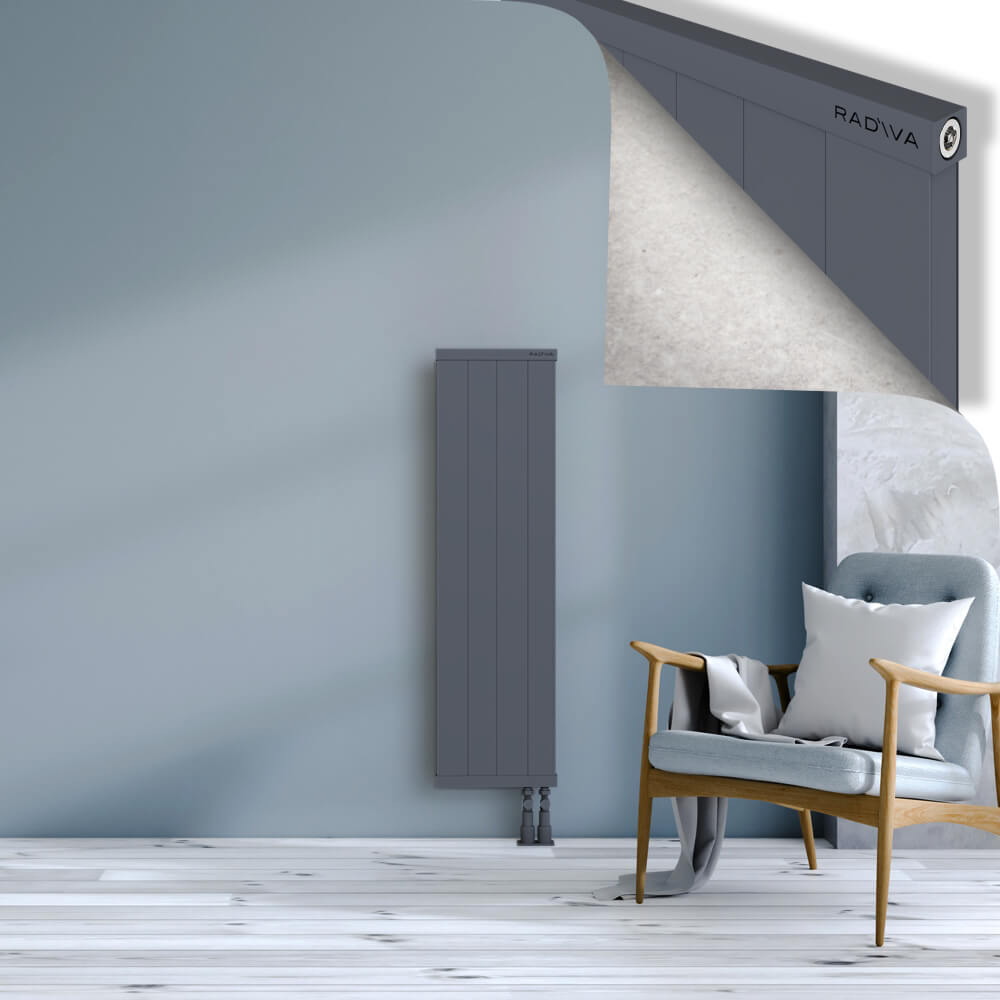 Rio Dekoratif Alüminyum Radyatör 1200x404 Antrasit - 3