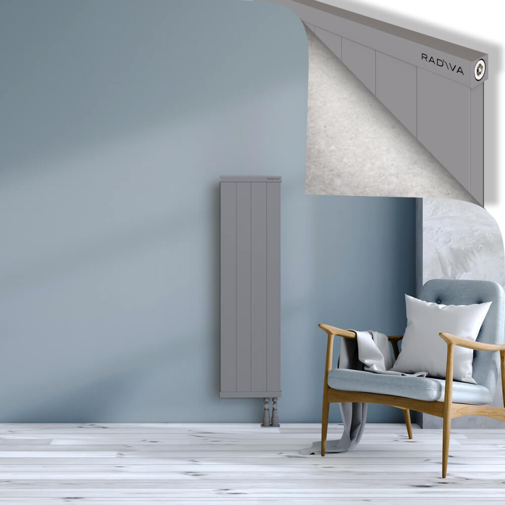 Rio Dekoratif Alüminyum Radyatör 1200x404 Gri - 3