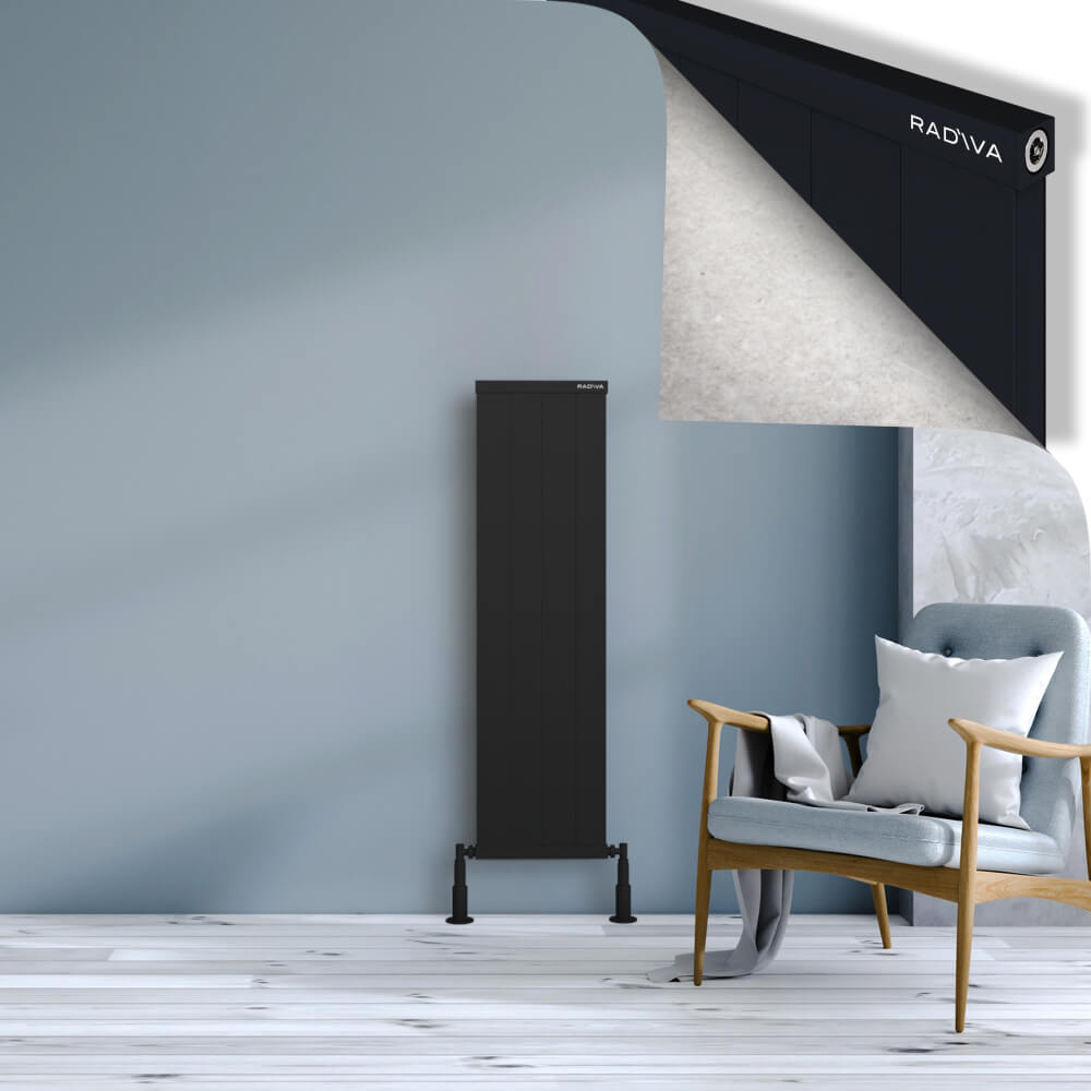 Rio Dekoratif Alüminyum Radyatör 1200x404 Siyah - 1