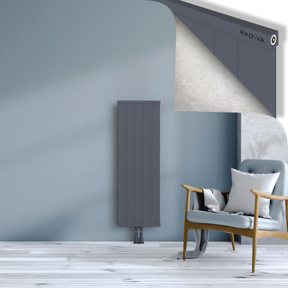 Rio Dekoratif Alüminyum Radyatör 1200x504 Antrasit - 2