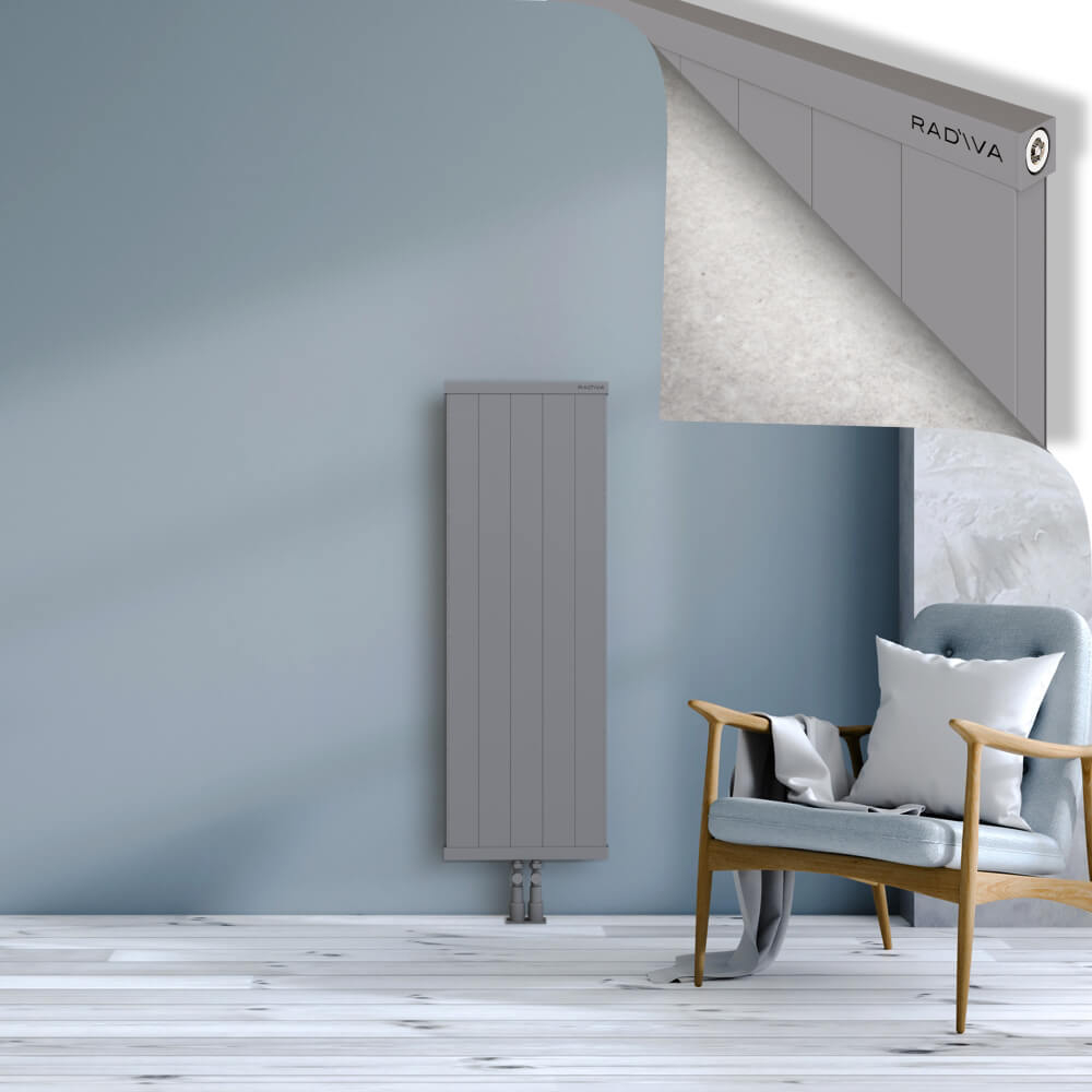 Rio Dekoratif Alüminyum Radyatör 1200x504 Gri - 2