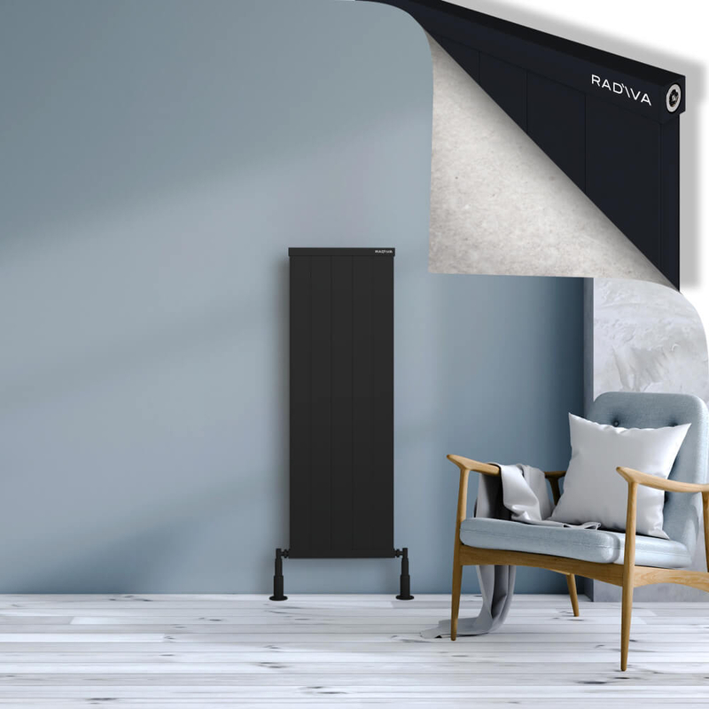 Rio Dekoratif Alüminyum Radyatör 1200x504 Siyah