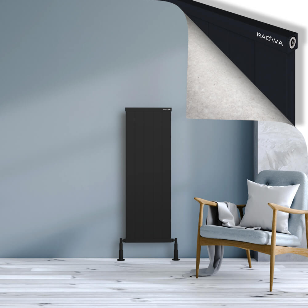 Rio Dekoratif Alüminyum Radyatör 1200x504 Siyah - 1