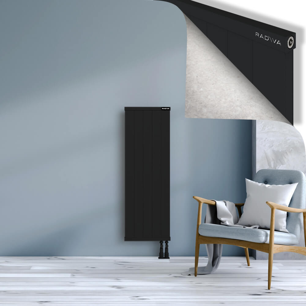 Rio Dekoratif Alüminyum Radyatör 1200x504 Siyah - 3