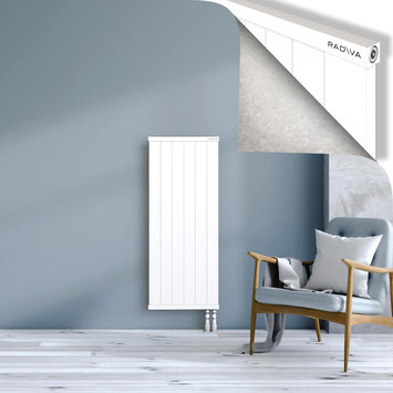 Rio Dekoratif Alüminyum Radyatör 1200x604 Beyaz Alt Sağ 50mm